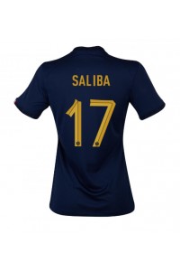 Ranska William Saliba #17 Jalkapallovaatteet Naisten Kotipaita MM-kisat 2022 Lyhythihainen